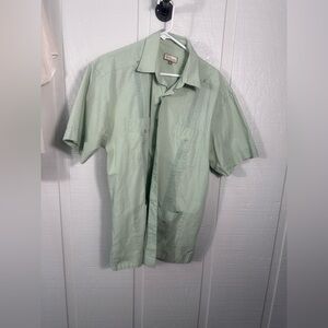 Bohio Men’s Green Short Sleeve Button Down Shirt Size XL EUC